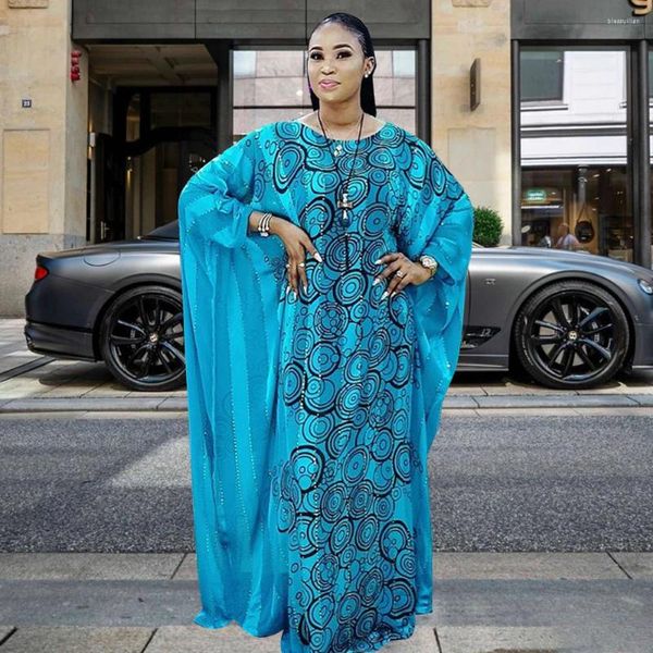 Abiti etnici abiti africani per donne ricche bazin da sera maxi abito a strisce colorate cerchio stampa nigeria lungo abito elegante sexy sexy
