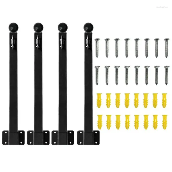 Stringhe 4pcs Pulli da esterno Luci a corda Luce in metallo in acciaio pesante attaccante di lanterna resistente alle intemperie per l'interno all'aperto