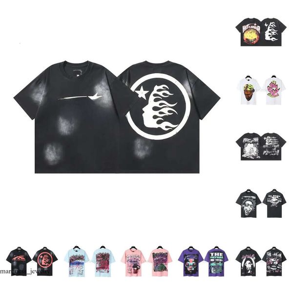 HellStart 24 Mens Designer Trube Летняя рубашка Графическая футболка хип -хоп одежда