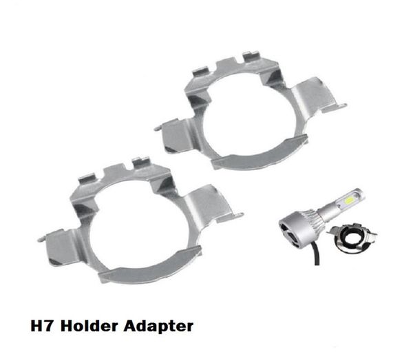 2pcs H7 Auto LED -Scheinwerferadapter Basis -Lampenhalter für E60 E61 für VW MK6 Nissan Qashqai LED -Lampe für A33270826