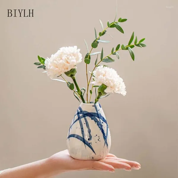 Vasen Biylh Retro Keramik Vase Hydroponische Pflanzen Wohnkultur