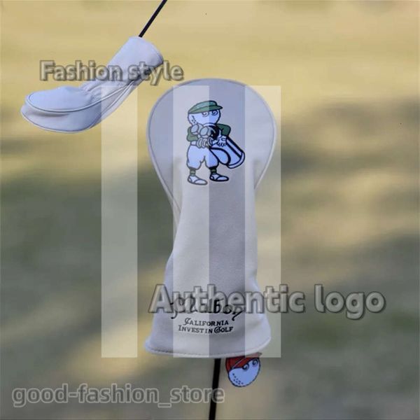 Fashion Designer Altri prodotti da golf Beige e Green Fisherman Hat Golf Club #1 #3 #5 Seadcovers Wood guidatore Fairway Woods Covers Cover in pelle PUTTER PUTTER GOLF 194