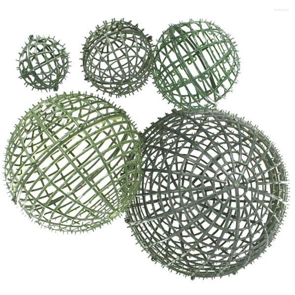 Fiori decorativi per feste a sfere a sfera scaffale a sfera a sfera con cornice di erba porta artignatura sfera