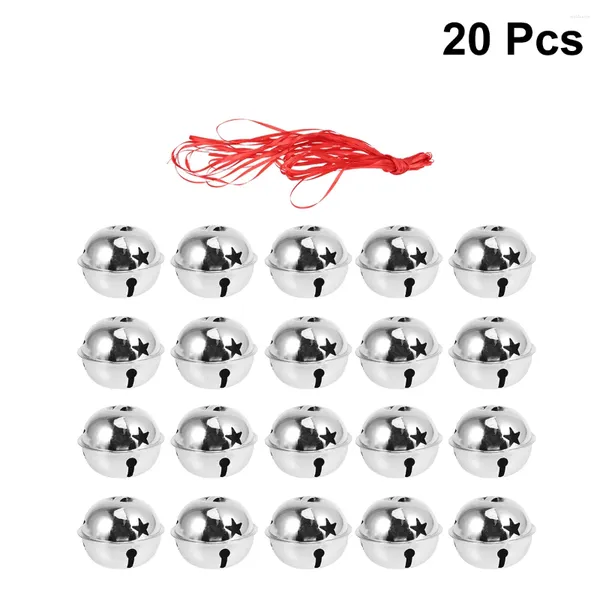 FESTIDOS DE FESTO 21pcs de cinco pontos da porta de Natal Bell Mini Creative Shiny Rattle Handmade Jingle