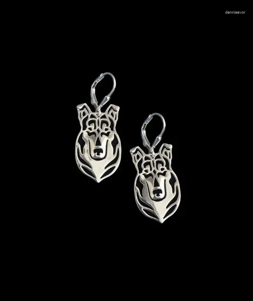 Dangle Ohrringe Großhandel einzigartige handgefertigte HipHop-Stil glatte Collie Girl Girl Geschenk Schmuck Ohrringe-12Paris/Los