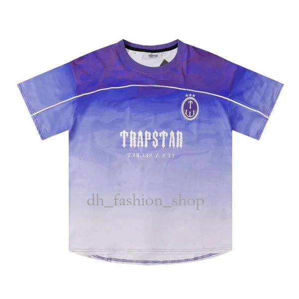 Высококачественные футболки Trapstar Mens Football Jersey Tee Женщины Лето Слух