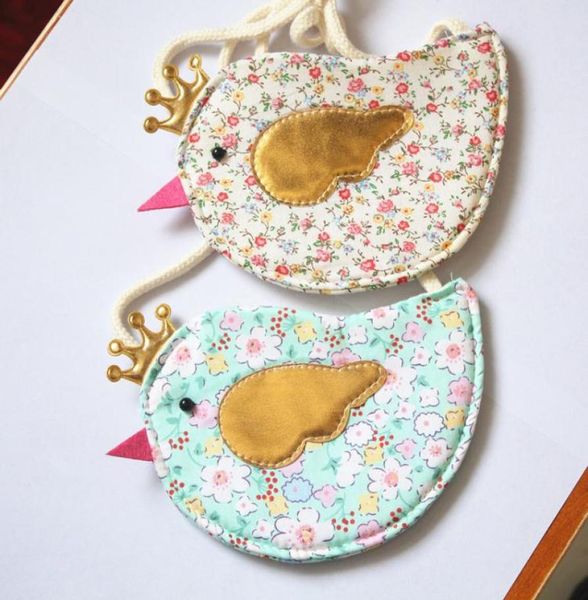 Bolsas de design de novos pássaros do bebê 5 cores 10pcslot Children039s Alterar a bolsa da bolsa de pássaro Coin Purse Girls7218574