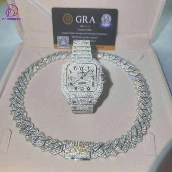 Produttori all'ingrosso maschile hip hop set alla moda in acciaio cinghia cratch cracetta collana rhinestone fashion diamond set in stock