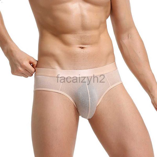 Underpants 5 Pack Herren Boxer Briefs Herren -Slips sexy dünne Nylon Fuji Jacquard Unterwäsche atmungsaktive Herrenunterwäsche
