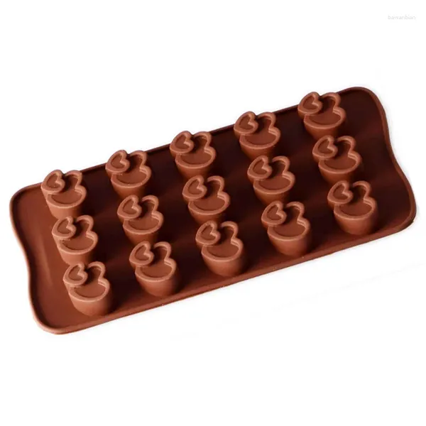 Moldes de cozimento 1pc Silicone 15 Hole Chocolate Mold Jelly Jelly Christmas Candy Cake Ice Utensils