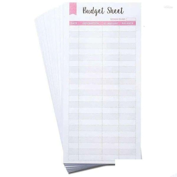 Geschenkverpackung 90 Ausgaben PCS -Budgetblätter Bill Organizer für A6 Binder Cash Envelope Tracker Budgeting Planer Abnehmen DH1U0 ING H DHZHI