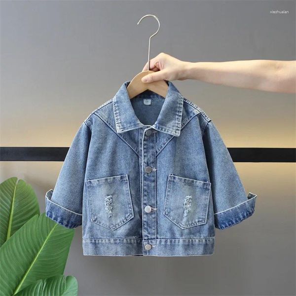 Jackets Girl's Baby Coat Frühling und Herbst Mode Girl Korean Edition Denim Top Children's Lose Jacke Trendy Trendy