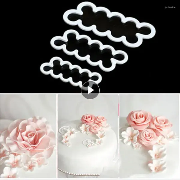 Backformen dekorieren Schimmelküchenzubehör Werkzeuge Kuchen elegant und Geräte Blütenförmige Cutter 3D Rosenblatt Blütenblatt