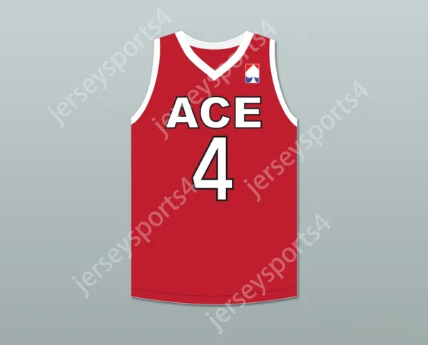 Custom Nay mens Youth/Kids Austin 4 Ace Family Charity Red Basketball Jersey Top Top S-6XL Cucite S-6XL