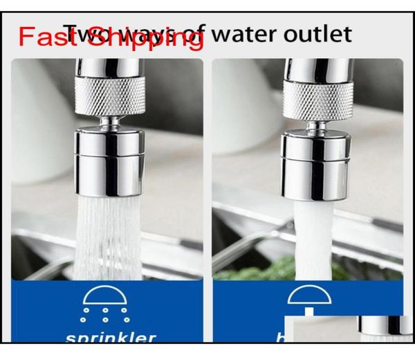 360 Schwenk -Tap -Luftspeicher Wassersparung Wasserhahn Messing einstellbar 2 Modi Küchenbad Wasserhahn Bubbler F Qylgkv Packung20104902790