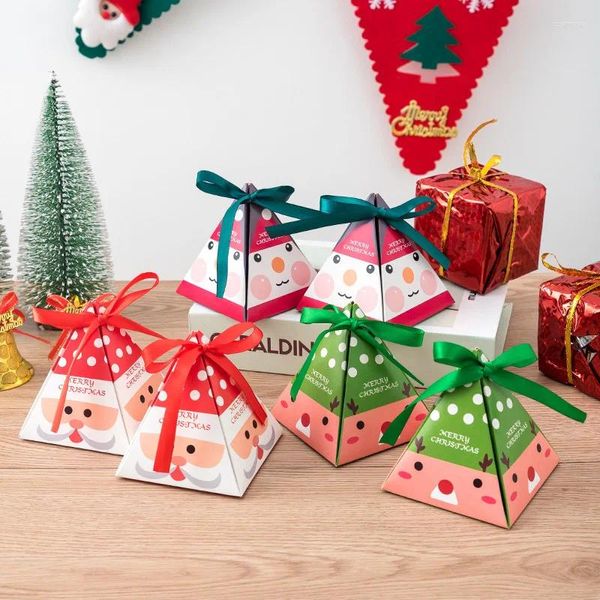 Wrap regalo 30 pezzi/lotto coreano Creative Packaging Box Candy Folding Triangle Carton