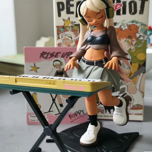 Blind Box Peach Riot Resie Up Série Poppy Gigi Frankie Anime Figura Modelo Modelo Decoração colecionável Kawaii Fatuy Toy Gift 240506