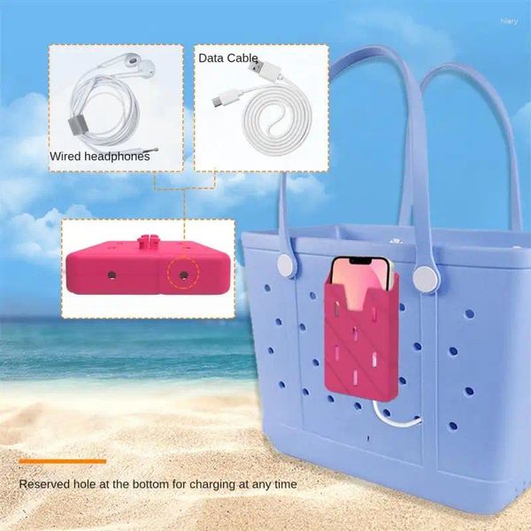 Bolsa de bolsas de armazenamento com suporte para celular Motivo Traga suporte de suporte para a praia Equipamento de férias requintado Equipamento à prova d'água