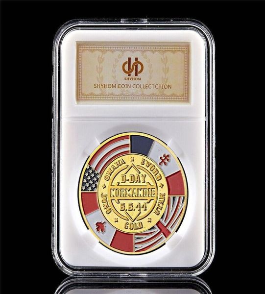 Arts and Crafts 1994 Great War Dday Normandia Guerra 70 ° Anniversario 1OZ Gold Token Moneta commemorativa WPCCB Box4750863