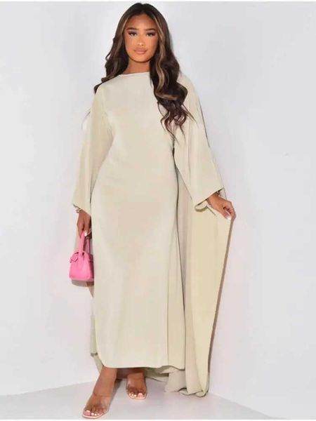 Ethnische Kleidung Ramadan Dubai Batwing Slve Abaya Türkei Islam Muslim Maxi Kleider Gebetskleidung Frauen Kaftan Ka Caftan Robe Femme Musulmane T240510