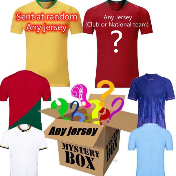 Mystery Box Soccer Jersey Qualsiasi squadra nazionale di club Top Thai di qualità da calcio Shirt inviati a Case Retro Jersey Economic Kit