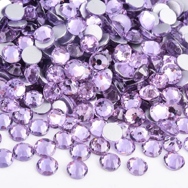 14400pcs por atacado a granel LT Violet non Fix Rhinestones Glitter Nail Art Cristais de diamante para unhas Acesos Charms 240509