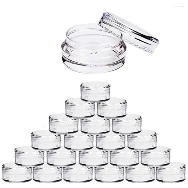 Speicherflaschen 100pcs 2g/3g/5g/10g/15g/20g leere kosmetische Kosmetik -Make -up -Jar -Töpfe mit Lidschattenlippenbehälter mit Lidschattencreme