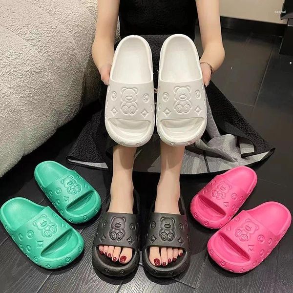 Pantofole cartone animato cartone animato grazioso slipperfasmo casa non slip piattaforma sandalo resistente all'usura-Abbandonatura di una parola