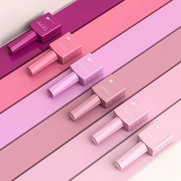 Canni 6pcslot hema бесплатно гель -высокопольские цвета Постоянный лак для ногтей, набор длительного длительного маникюра базовый розовый шампанский комплект 240430 240430