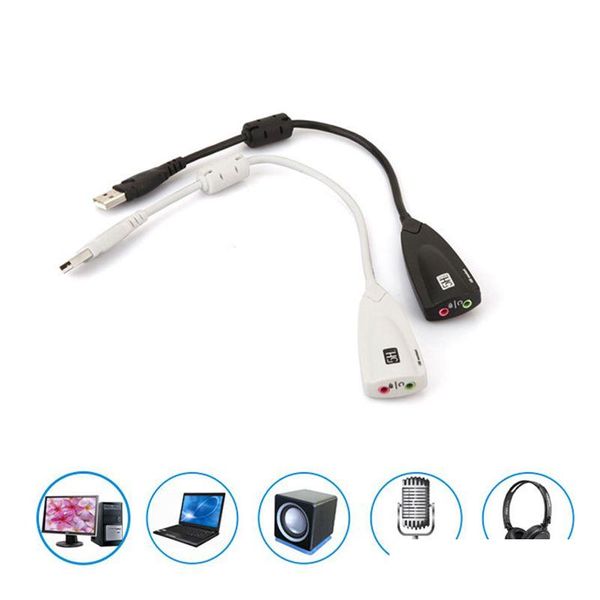 Soundkarten externe USB -Karte 7.1 Kanal 3D O -Adapter 3.5mm Headset Ersatz für PC Desktop Notebook