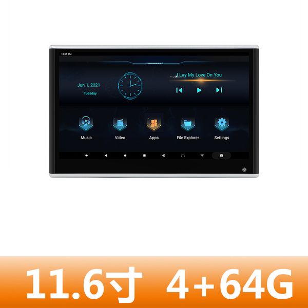 11.6 inç eklenti Android başlık monitörü arka eğlence sistemi TV tablet desteği cep telefonu kablosuz projeksiyon ekranı