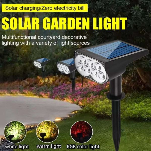 Nova árvore à prova d'água solar ao ar livre super brilhante paisagem pátio de jardim de jardim de decoração de iluminação de iluminação