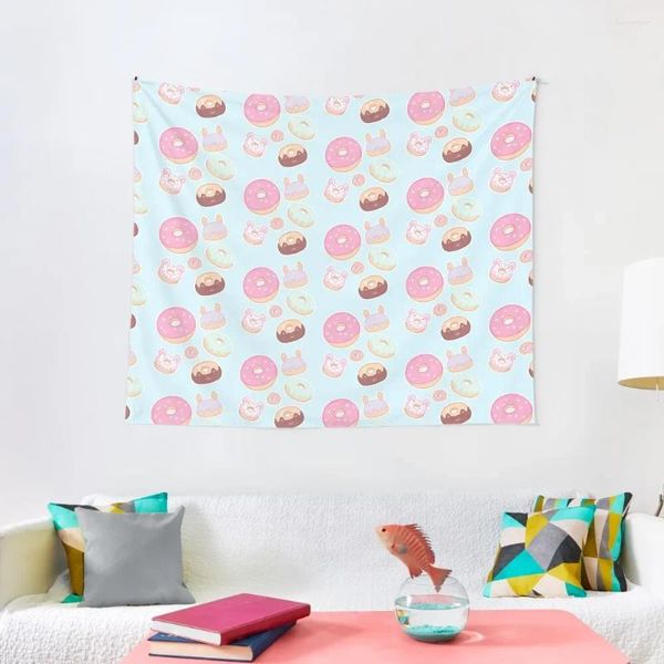 Taquestres Kawaii Donuts Tapestry House Decorations Decor Decoração de parede Deco