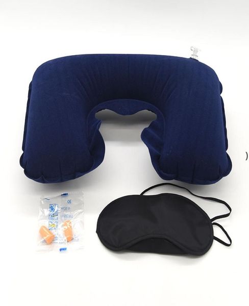 ВСЕГО 3 В 1 ПЕРЕДЕЛЕННОЕ надувное надувная подушка для шейки с воздушной подушкой для глаз для глаз.