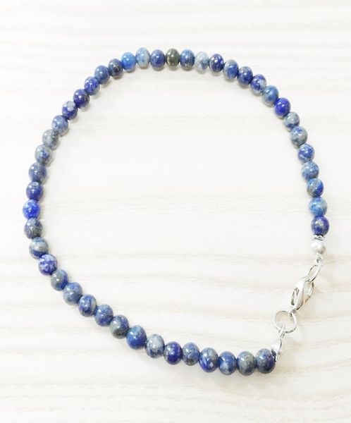 MG0148 Ganzes Ntural Lapis Lazuli Anklet Handamde Stone Womens Mala Perlen Fachkäse 4 mm Mini Edelstein Schmuck Juwelier1144393