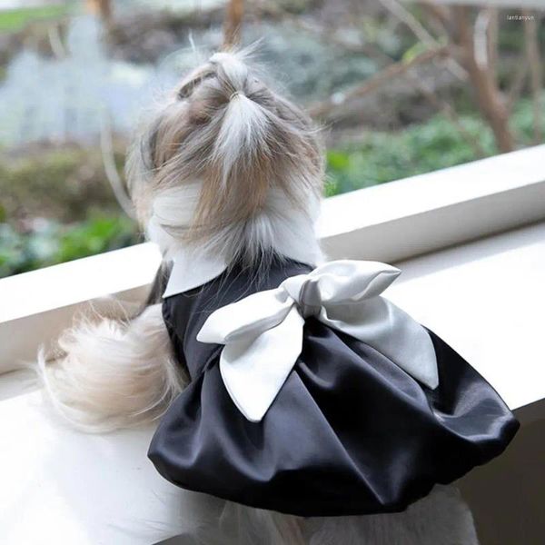 Vestuário para cães decoração adorável na primavera verão vestidos de cachorrinho vestido de goletover de estimação confortável para vestir em casa