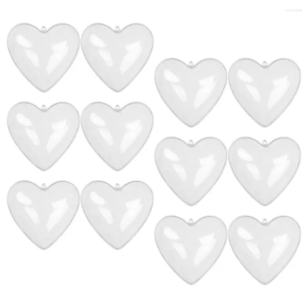 Figurine decorative Clear Valentine Ball Ornaments Plastica Riempievole Craft fai -da -te Bauble Christmas Wedding