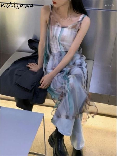 Lässige Kleider 2024 Vestidos de Mujer Mode Krawatte Sommer Frau Kleider Korean sexy Slim Fit Robe Femme durchsichtigen Frauen Kleidung