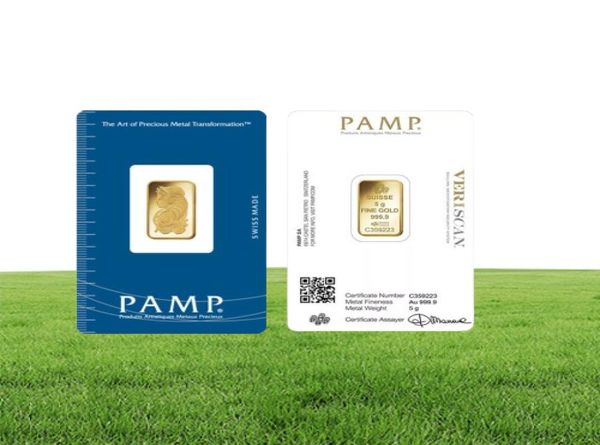 Andere Kunsthandwerk 24K Gold plattiert 25G5G10G1OZ Suisse Gold Bar Bullion Münzversiegelung mit unabhängiger Seriennummer C2517612