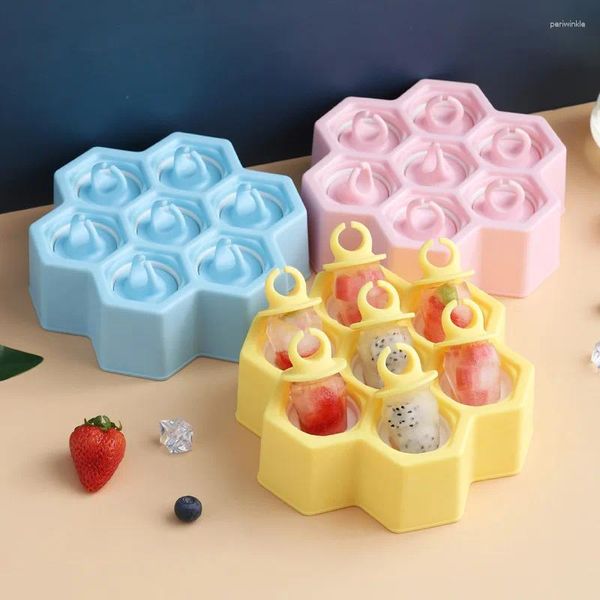 Moldes de cozimento mini diy 8 orifícios gelo polly mofo silicone picatsicle bandey bandeja de molde reutilizável para uso doméstico