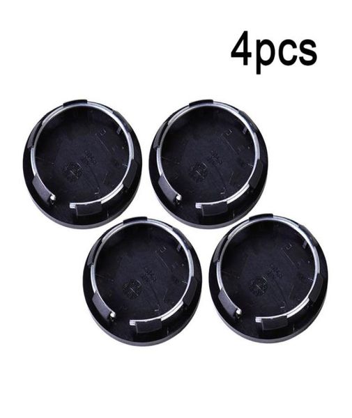 4pcs preto de 50mm de 50mm equipamento de equipamento cubo de capuz de capuz de rodas de roda central tampa montada na tampa acessórios carros de carro8889521