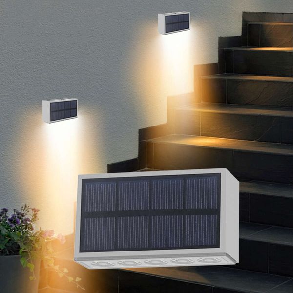 Solar Step Outdoor Courtyard Decoration recinzione Paesaggio Atmosfera da giardino impermeabile Atmosfera parete