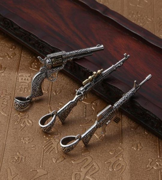 Мода Серебряная креативная подвеска для мужчин женщин Virgin Mary Revolver Pistol Countlie Pendant Fit Оригинальное ожерелье DIY Ювелирные изделия4862155