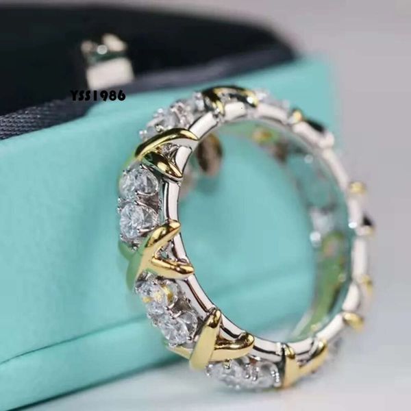 Designerinnen Frauenkreuzmod Ring aus Gold und Diamond Classic Schmuck Sir plattierte Rose Hochzeit Liebe