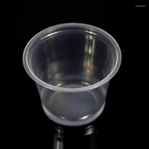 Copas descartáveis canudos 100pcs bebendo vela clara copo à prova de vento 80 ml pp plástico de plástico de pequenas sobremesas em casa suprimentos de bebidas