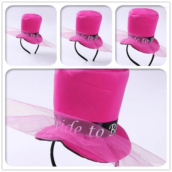 Favor de festa 10 PCs Mesh Top Hat Band Bride para ser para Bachelorette Hen Decoração Presente Funny Prop Christmas de Páscoa