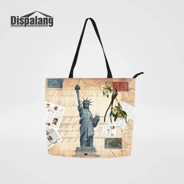 Bolsas de noite de grande capacidade para compras estátua de estampas femininas ombro ombro adolescente meninas bolsa de moda de moda de moda