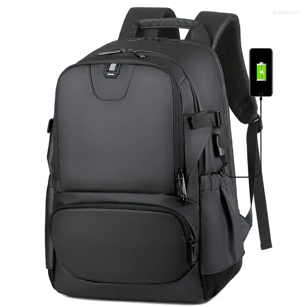 Рюкзак мужской бизнес -поездка ноутбука USB -зарядка простой зарядка за пределами сумки повседневные дневные пакеты Mochila Morral rucksack для