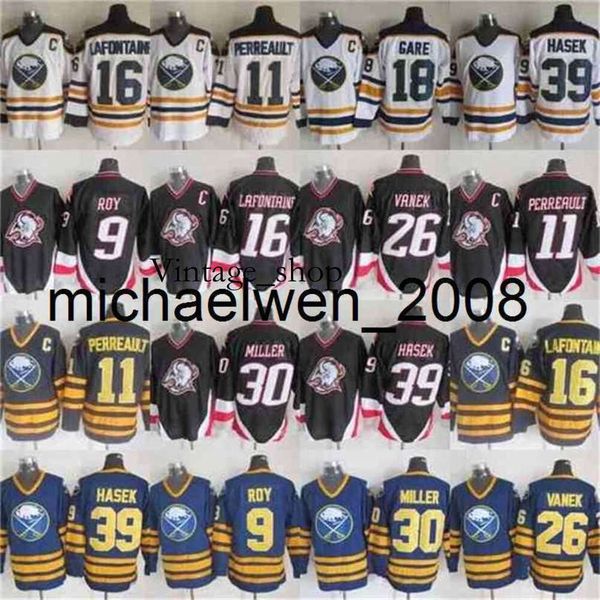 Vin Weng Maglie 9 Evander Kane 11 Gilbert Perreault 16 Pat Lafontaine 26 Thomas Vanek 30 Ryan Miller 39 Dominik Hasek