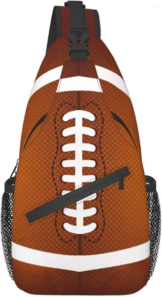 Rucksack Rugby Volleyball Sling Bag Brust Sport Crossbody Taschen für Herren Frauen Sport Outdoor Wanderweg Freizeit Unisex